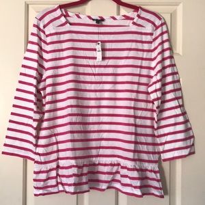 Talbots Pink Stripped Top